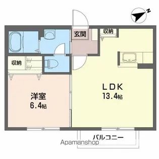 ぐれいすこーと【202号室】の間取り