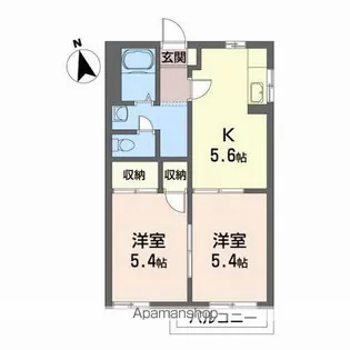 エステート池下B【2階】の間取り