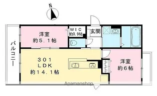 エスポワレジデンス【3階】の間取り