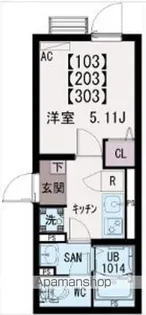 IXO町屋Ⅱ【3階】の間取り