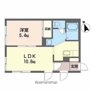 タウンコート・エミ【1階】の間取り