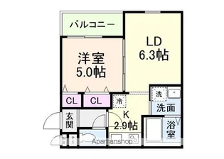 CHARME PARKSIDEII【2階】の間取り