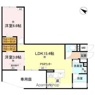 D-residence山田東【1階】の間取り