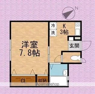 ホリーズドミサイル(HOLEY’SDOMICILE)【1階】の間取り