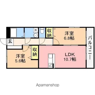 カサブランカ荻川【3階】の間取り
