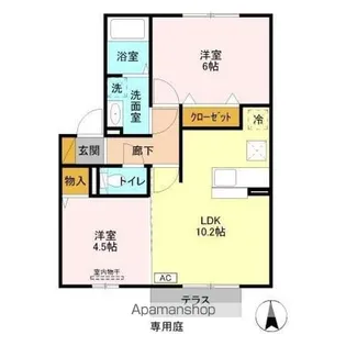 グラマードマレ A【1階】の間取り