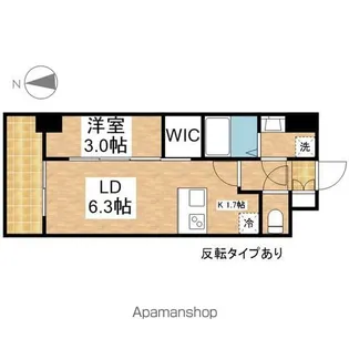 メイクスアート浄心【303号室号室】の間取り