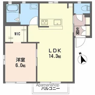 カーサ・YOU【1階】の間取り