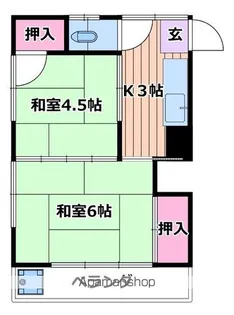 第3西亀荘【2階】の間取り