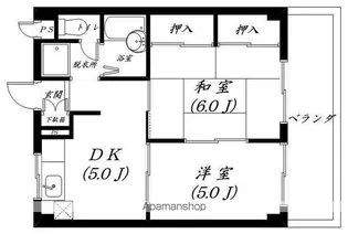 ロイヤルステージ石山【503号室】の間取り