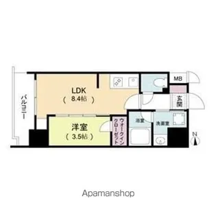 ルネフラッツ松屋町駅前【2階】の間取り