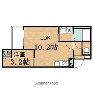 JACK NAGANUMA Ⅰ【102号室】の間取り