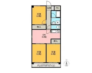 クレール神明【4階】の間取り