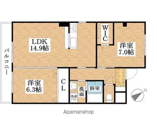WEST98【307号室】の間取り