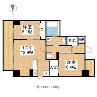 ポルタニグラ大須観音【3階】の間取り