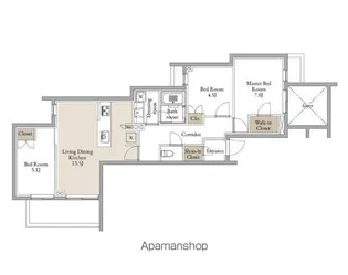 クラリティア横濱反町【2階】の間取り