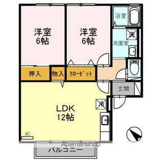 ウエストヴィレッジ【2階】の間取り
