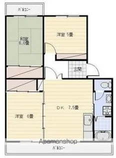 サンヒルズ藤B【1階】の間取り