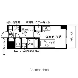 エスリードカレッジゲート南草津【6階】の間取り
