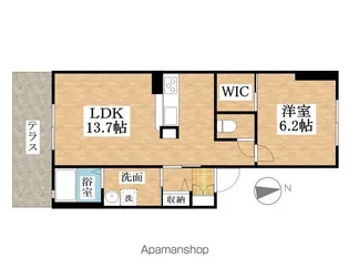 シャーメゾン富良野【A102号室】の間取り