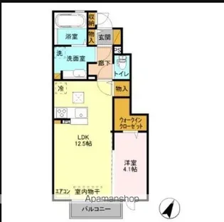 アイチ8 B棟【1階】の間取り