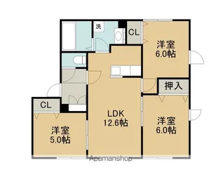 グランドソレイユⅡ【2階】の間取り