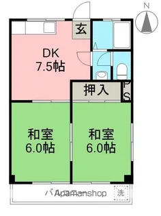 第3コーポ谷内【3階】の間取り