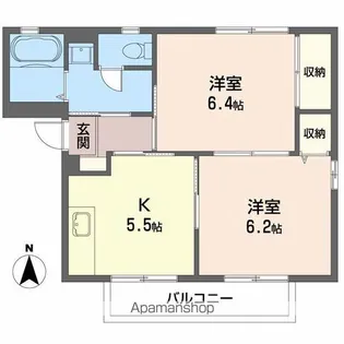 リバティガーデンC【2階】の間取り