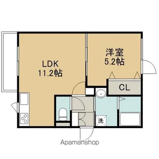 LIEN FORT TAKUYU【303号室】の間取り