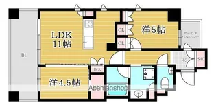 クリオラベルヴィ西新グランクラス【5階】の間取り