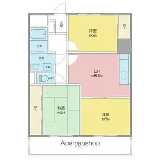 OMレジデンス瀬戸【1階】の間取り