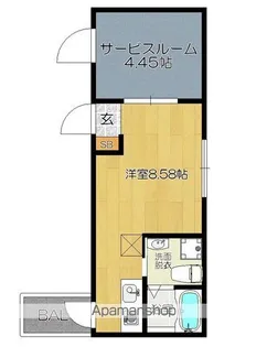 ガレット和白【401号室】の間取り