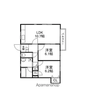 さくら160B棟【1階】の間取り