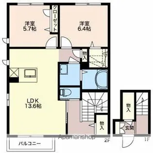 グレースアヴェニュー【2階】の間取り