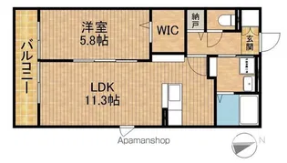 ARUROOM高林【2階】の間取り