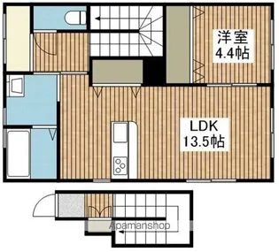 ラ・ルーチェ鳥屋野南 A棟【2階】の間取り
