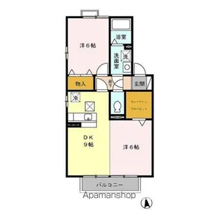 ウィルモア新松戸 B棟【2階】の間取り