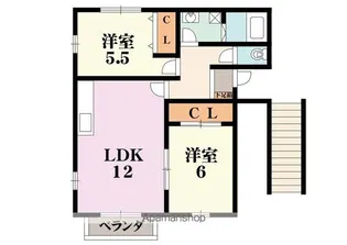 オリエントシティ貝塚【B101号室】の間取り