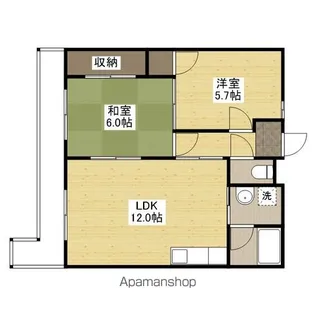 妙マンション【203号室】の間取り