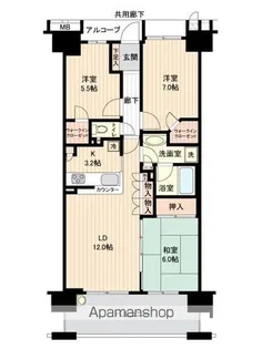 ステラガーデン幕張【7階】の間取り