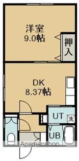 亀田港町50番1棟2戸(カメダミナトチョウバンヒトムネニコ)【H号室】の間取り