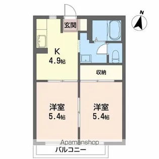 カーサフェリスA【2階】の間取り
