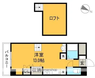 カーサ・ローズヴェール【5階】の間取り