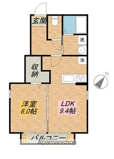 ファミーユ旭ヶ丘Ⅰ【102号室】の間取り