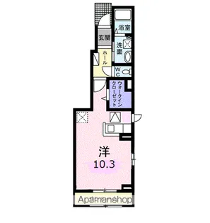フェリシア・コートⅢ【101号室】の間取り
