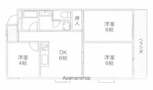 レジェンド幸和【705号室】の間取り