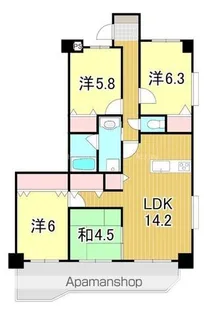 アメニティ膳所【602号室】の間取り