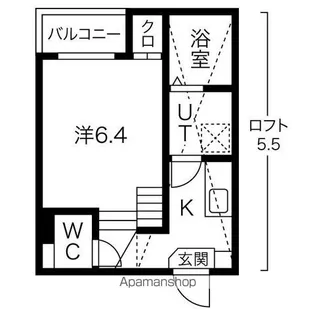 エスハウス【101号室号室】の間取り