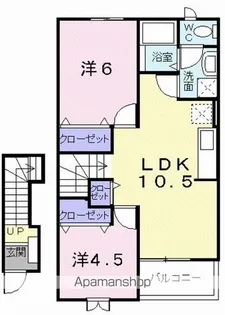 グランソレイユN【2階】の間取り