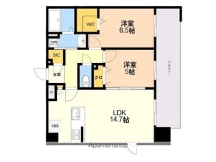 S-RESIDENCE博多駅東awesome【1101号室】の間取り